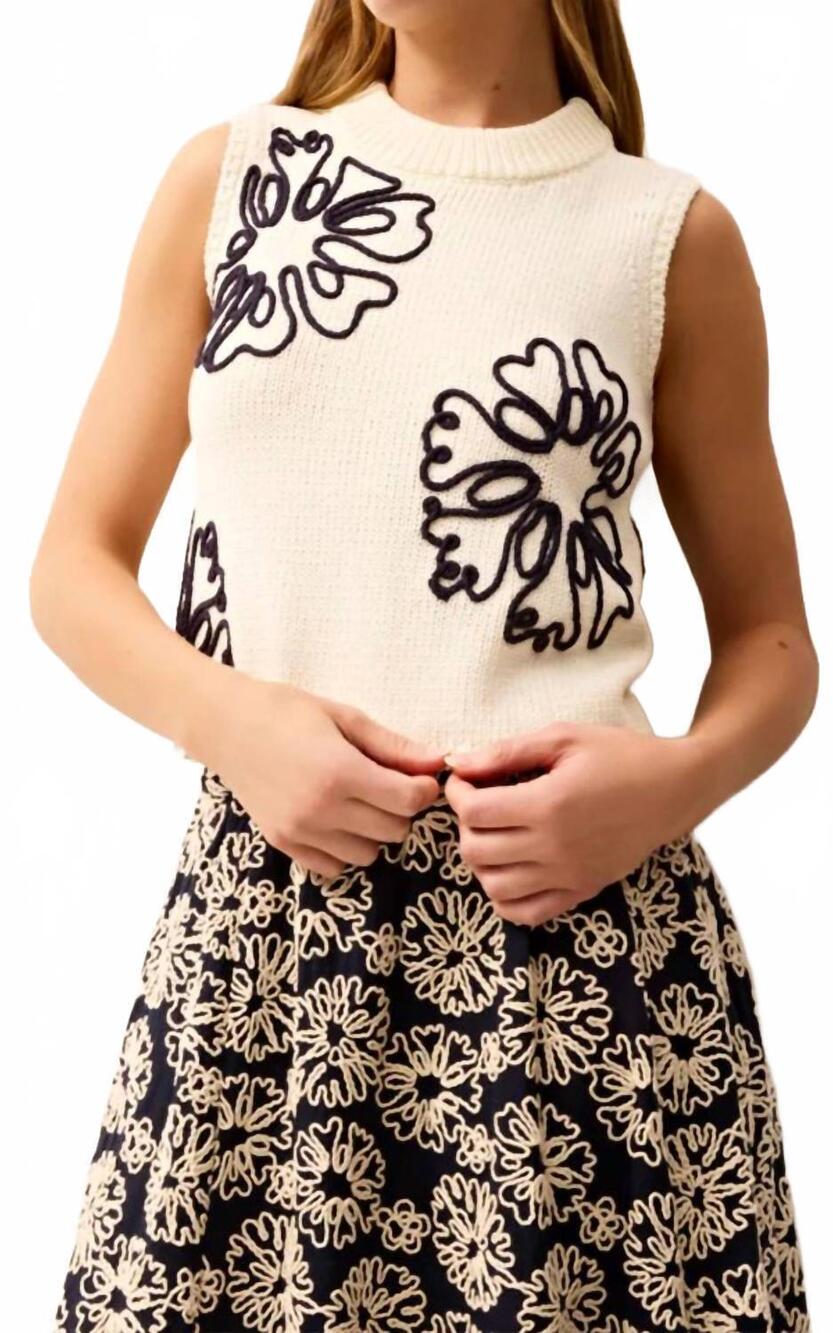 NEW MARIE OLIVER natasha crewneck top in floret